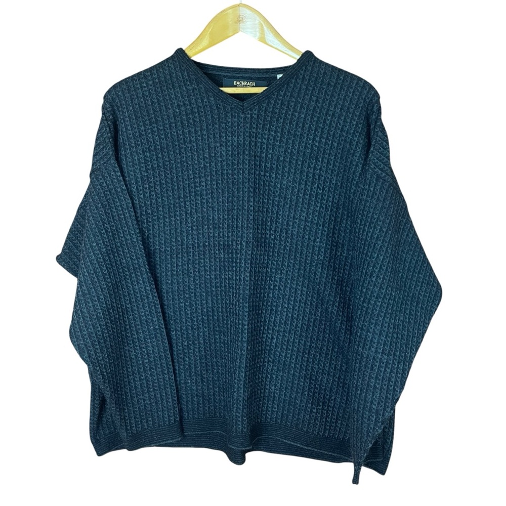 Vintage Bachrach Wool Blend Sweater Men’s Size XL Charcoal Knit Pullover